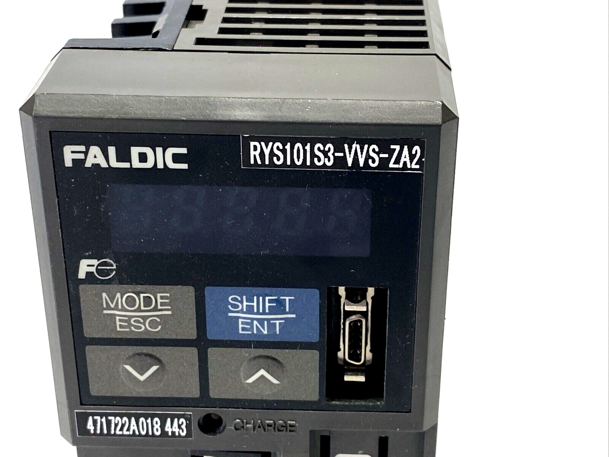 RYS101S3-VVS-ZA2 | Fuji Electric FALDIC Servo Drive 3PH 100W 0.9A 200-230VAC - Used - Maverick Industrial Sales