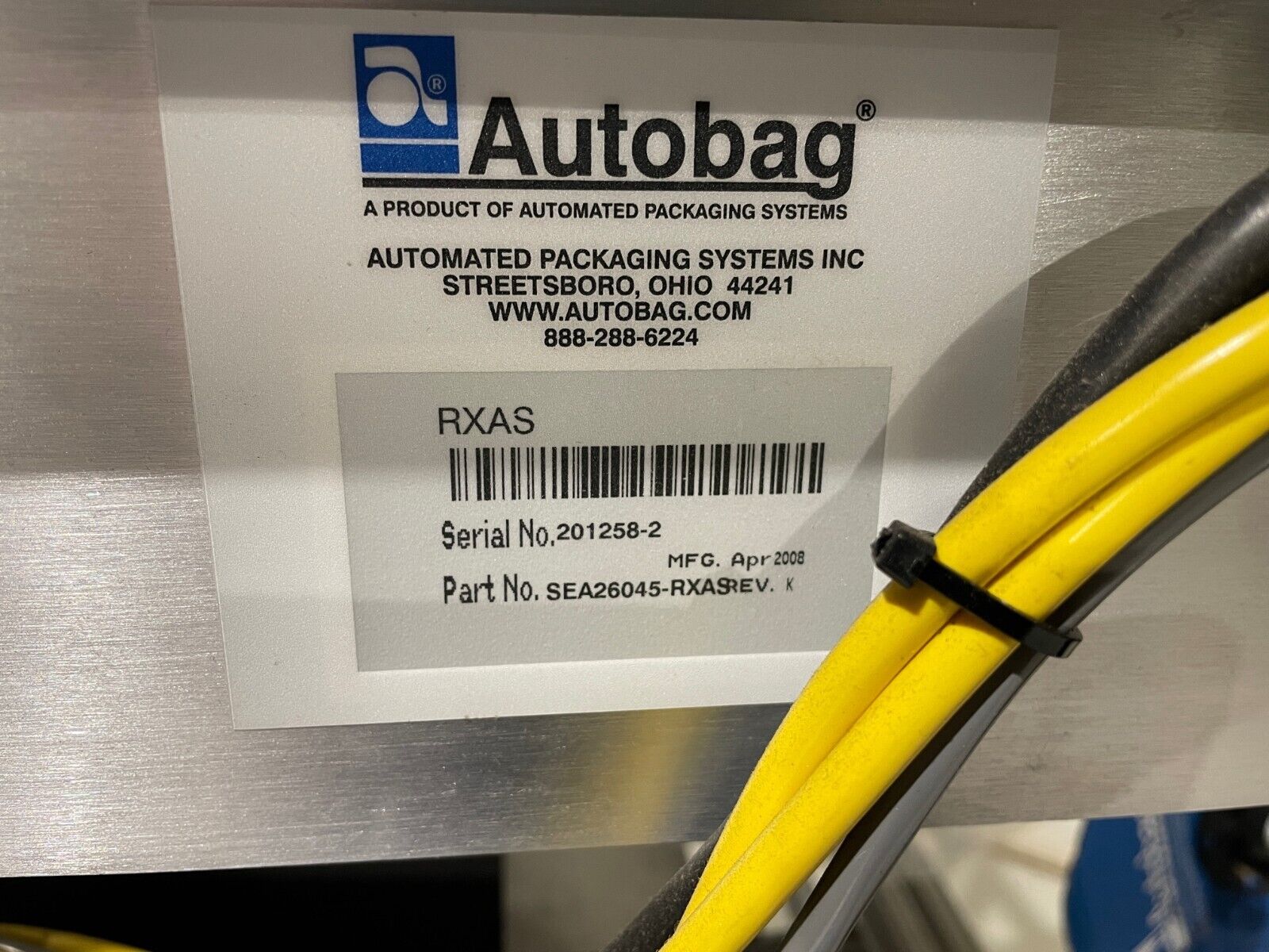 Autobag AB 180 OneStep Automated Packaging Bagging System, RXAS Bagger - Maverick Industrial Sales
