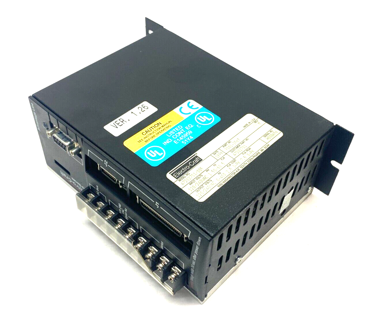 Electro-Craft 47202701/005 BRU Ser Advantage Line Servo Drive 1-Phase 9101-1563 - Maverick Industrial Sales