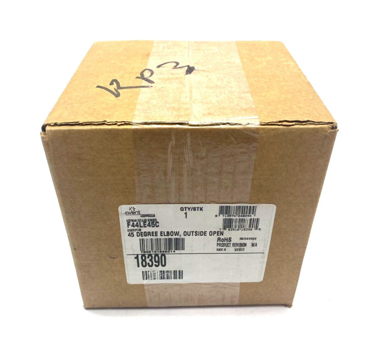 Hoffman F44LE45C nVent 45-Degree Elbow Feed-Through Wireway Outside Open - Maverick Industrial Sales