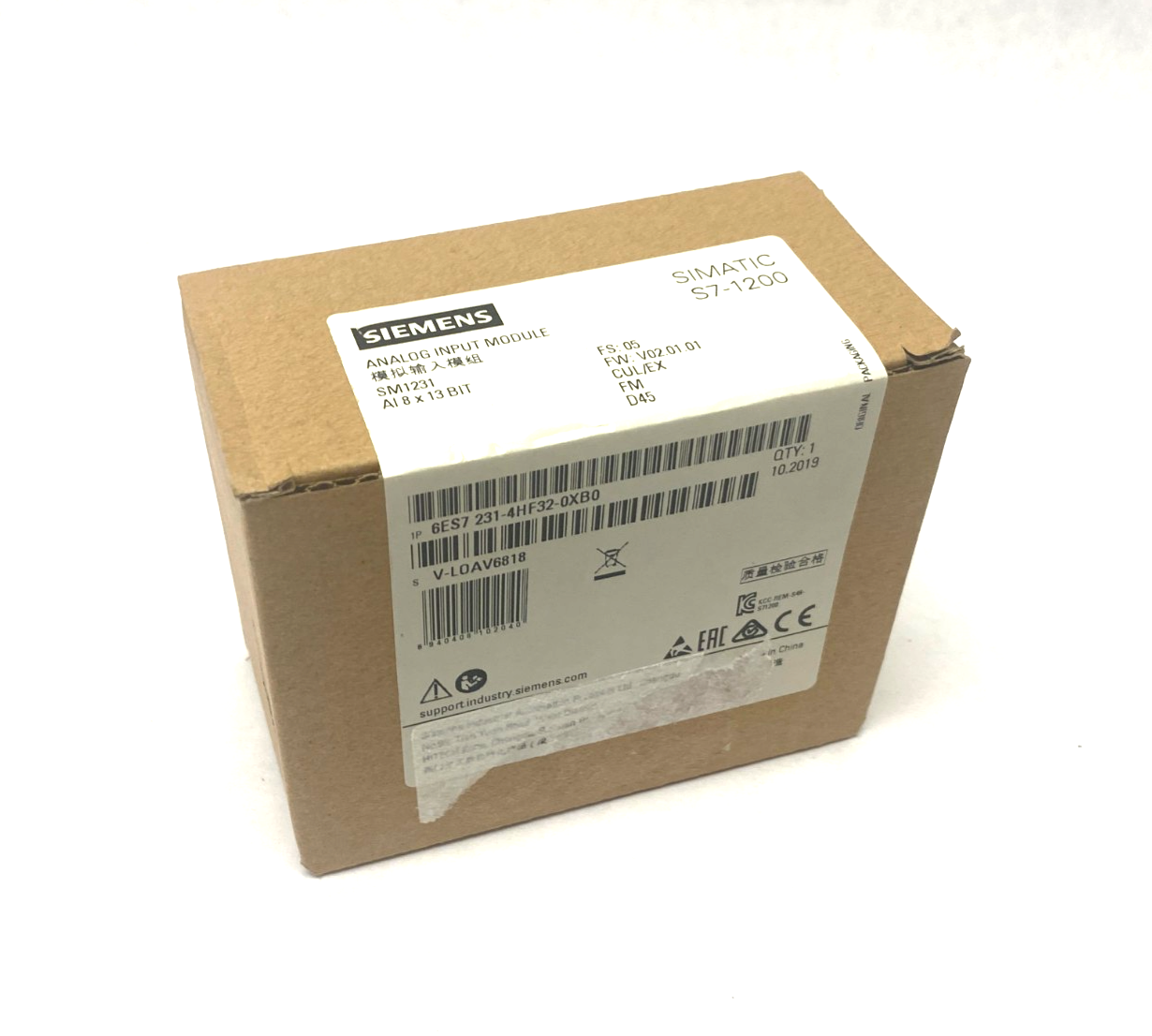 Siemens 6ES7 231-4HF32-0XB0 SIMATIC S7-1200 Analog Input Module SM1231 8x13 Bit - Maverick Industrial Sales