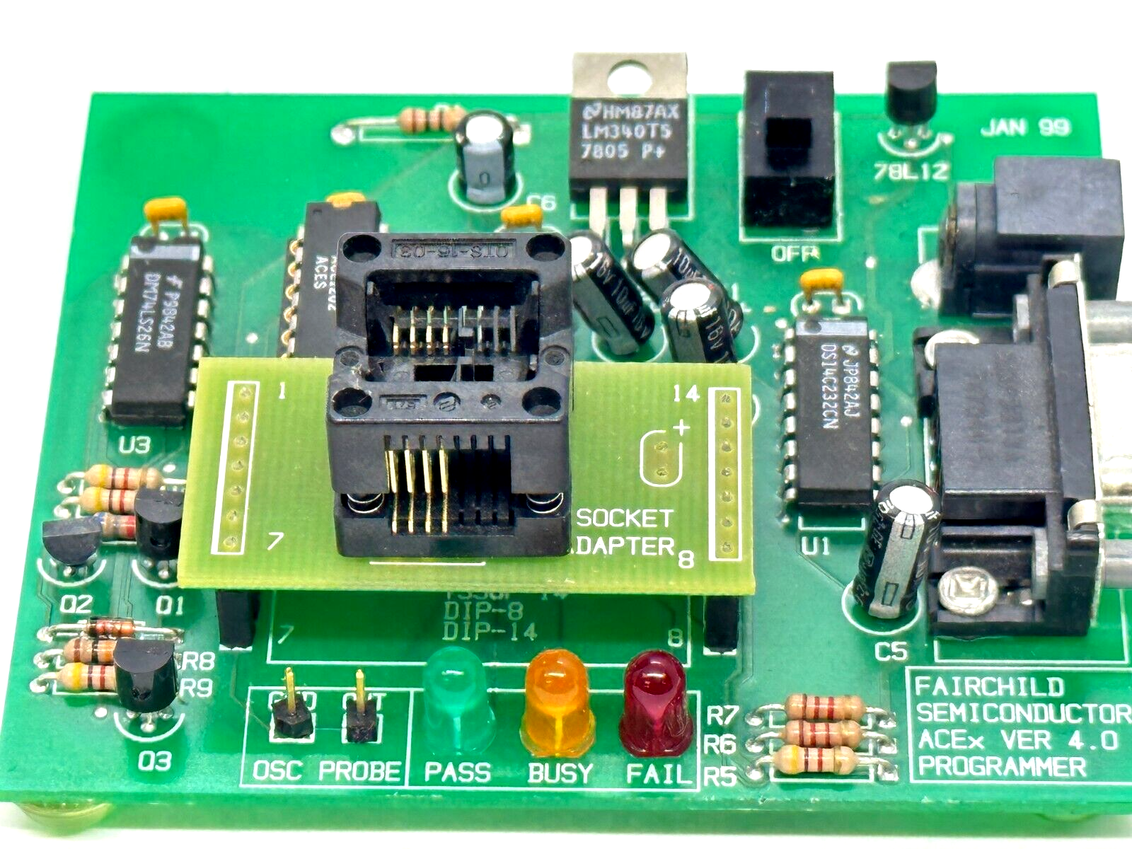 Fairchild Semiconductor ACEx Ver 4.0 Programmer w/ Socket Adapter OTS-16-08 - Used - Maverick Industrial Sales