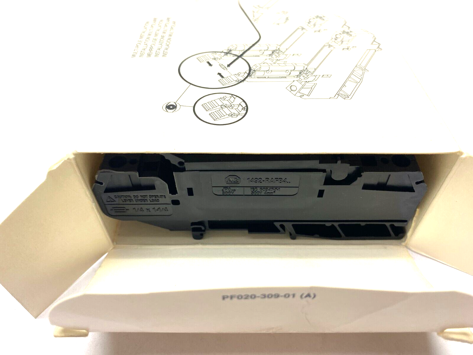 Allen Bradley 1492-RAFB4 Ser. A Fuse Holding Terminal Block Black BOX OF 25 - Maverick Industrial Sales