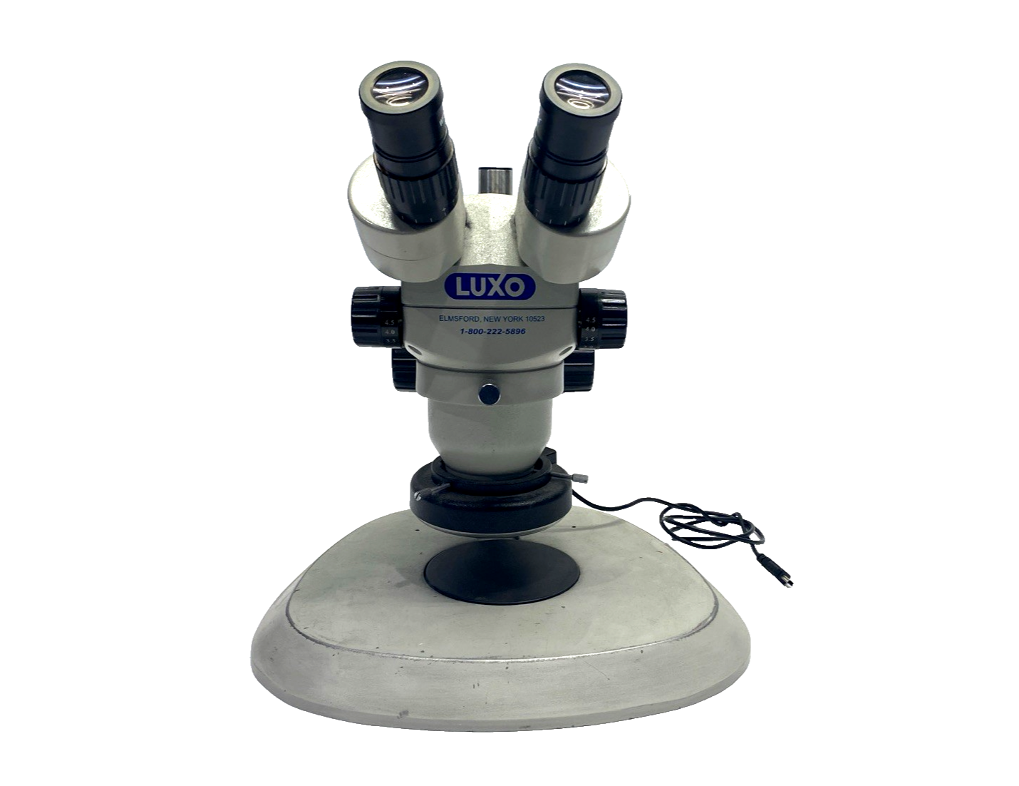 LX 23700 | Luxo Stereo Binocular Microscope 0.7-4.5, w/ WFX10X/22 Eyepiece & Light - Used - Maverick Industrial Sales