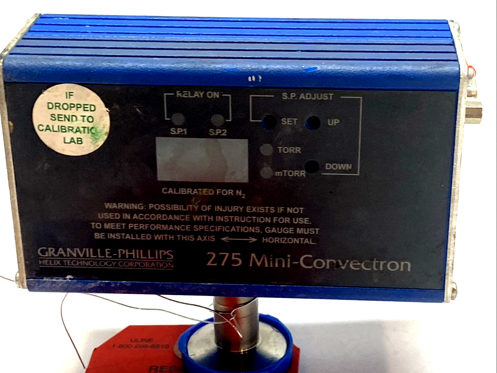 275911-EU | Granville-Phillips Mini-Convectron Gauge KF16 3-Digit Display REV 0 - For parts or not working - Maverick Industrial Sales