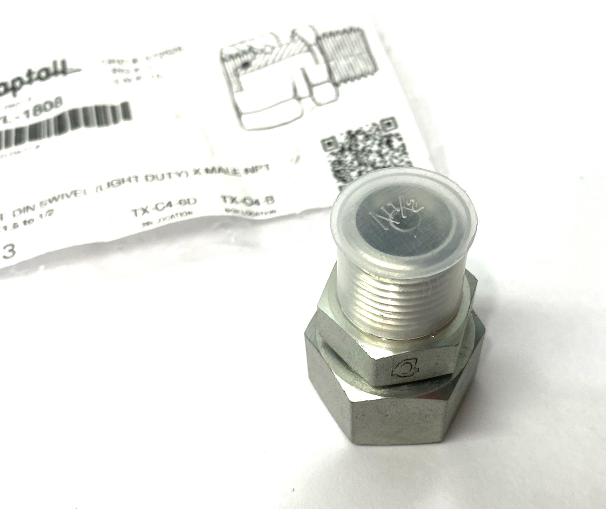 5307L-18-08 | Adaptall Straight Female DIN (Swivel) X Male NPT, Light Duty - New – Open box - Maverick Industrial Sales