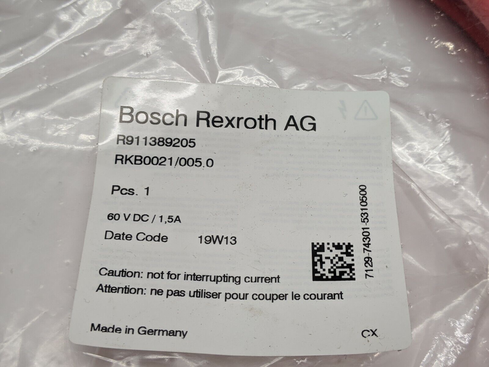 Bosch Rexroth AG R911389205 Interface Ethernet Cable - Maverick Industrial Sales