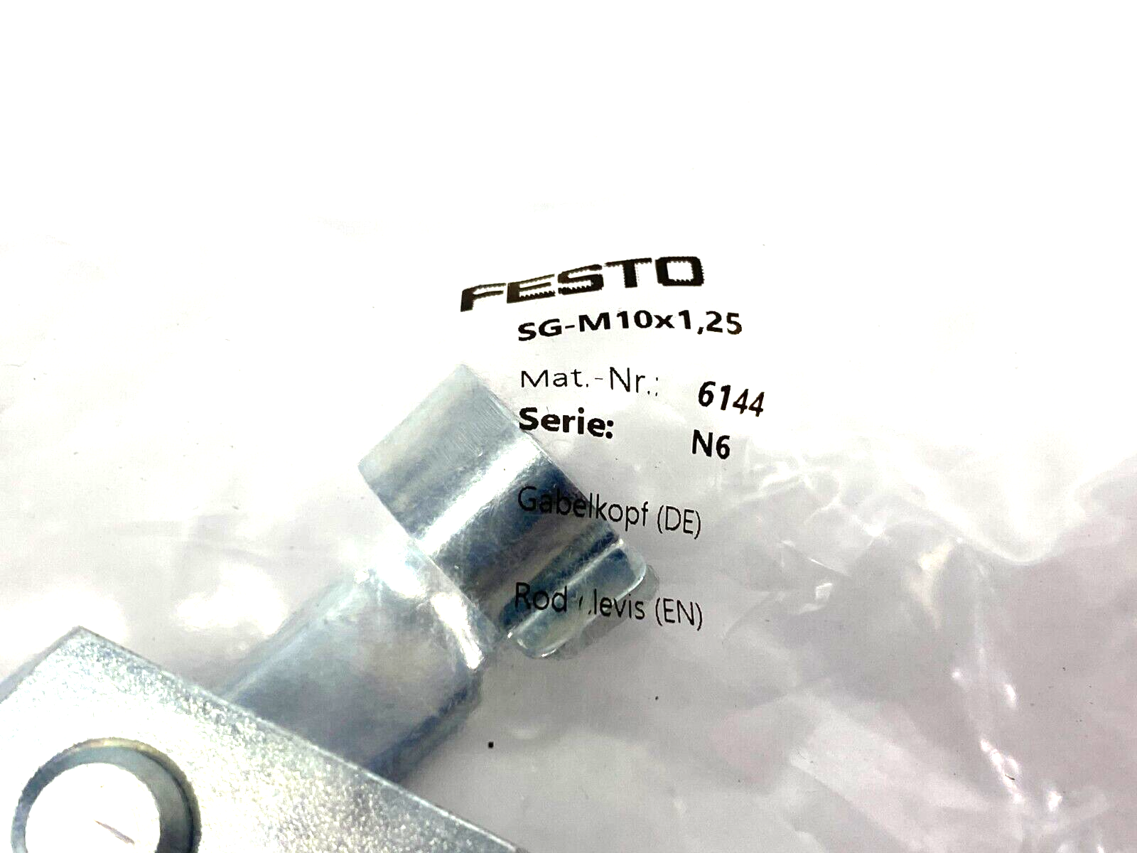 Festo SG-M10x1,25 Rod Clevis 6144 LOT OF 2 - Maverick Industrial Sales
