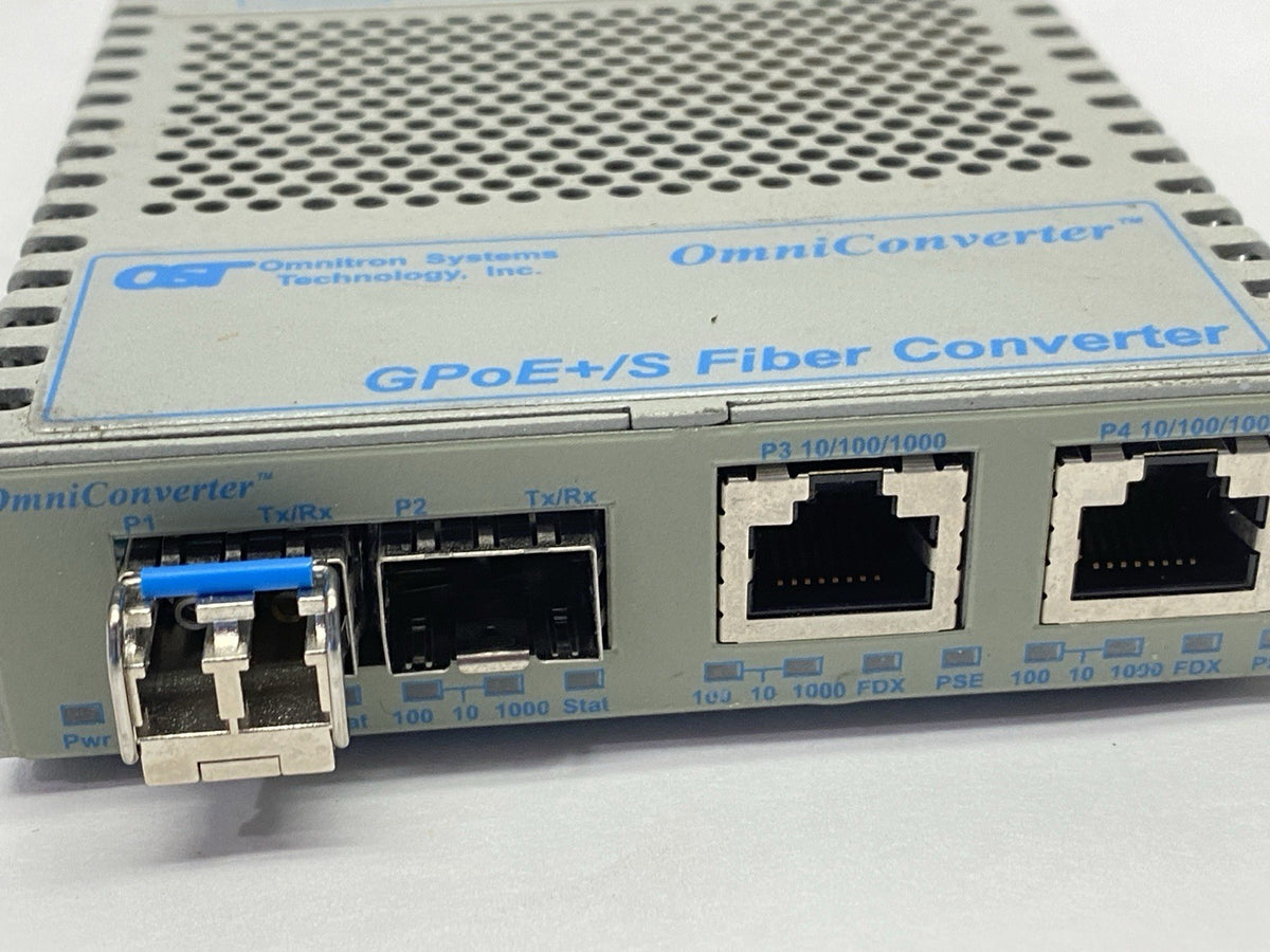 Omnitron Systems 9439-1-21W OmniConverter GPoE+/S FIber Converter Module - Maverick Industrial Sales