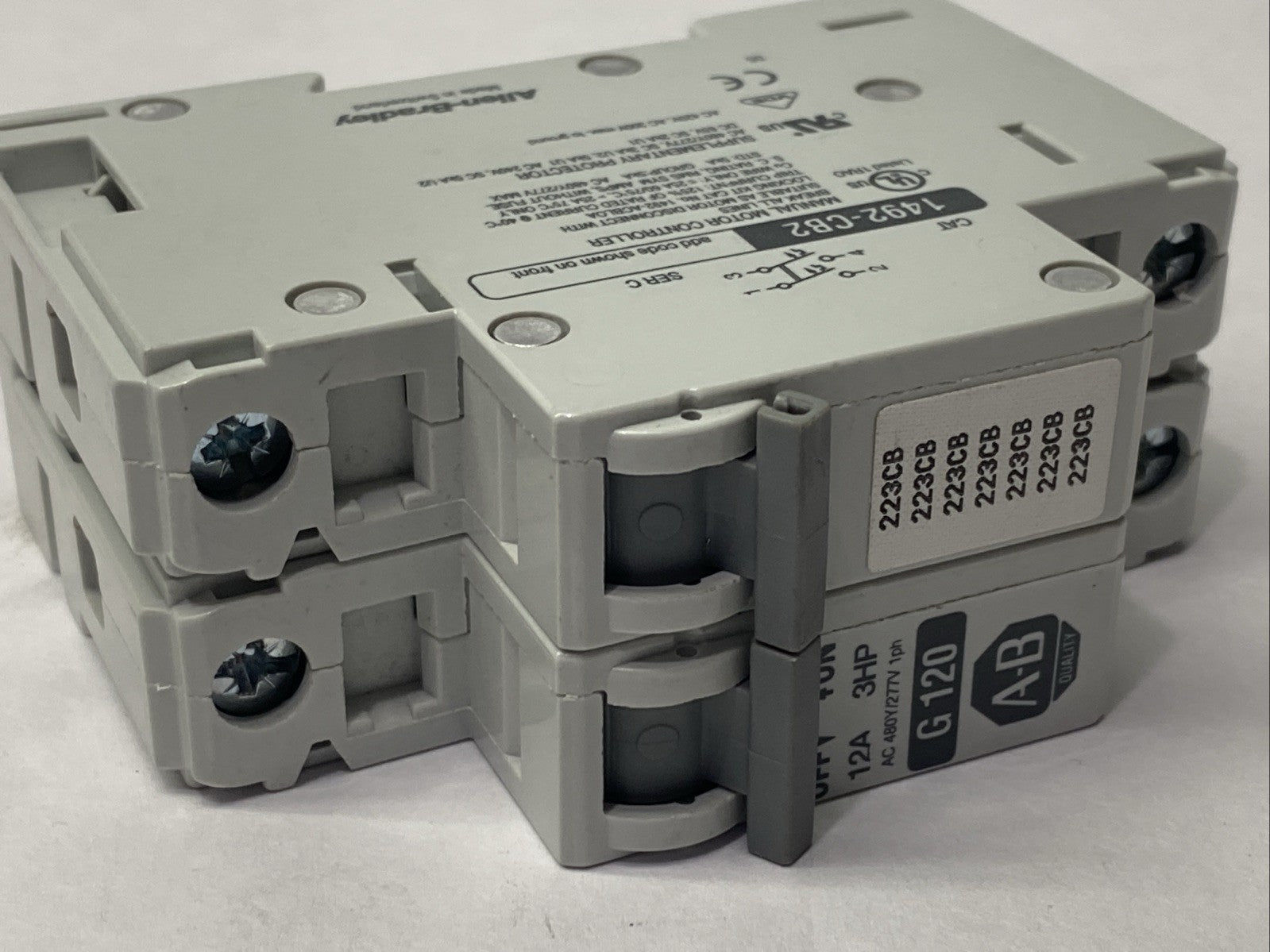 Allen Bradley 1492-CB2G120 Ser C Circuit Breaker 3HP 12A 480Y/277V 1PH - Maverick Industrial Sales