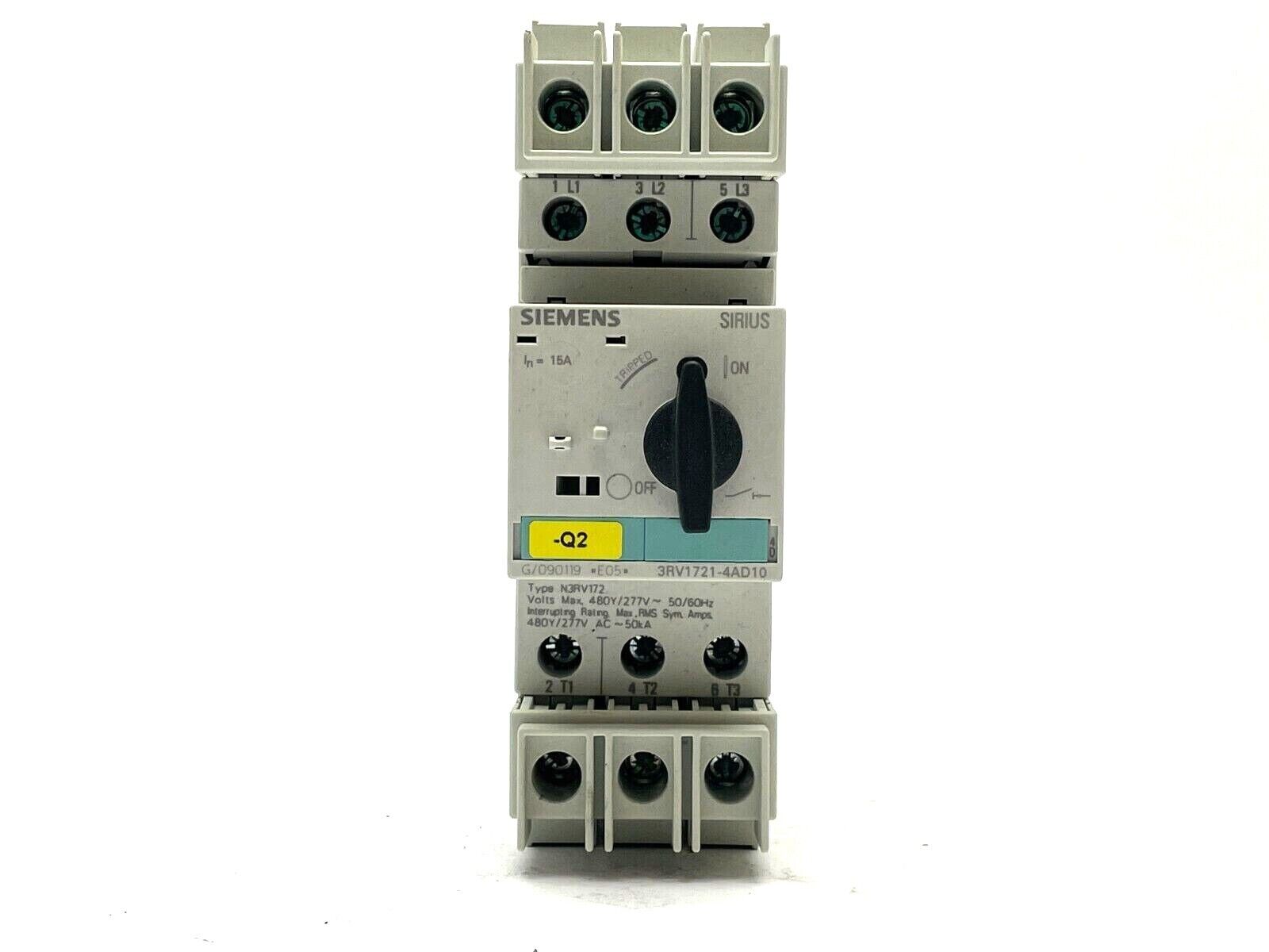 Siemens 3RV1721-4AD10 System Protection Circuit Breaker - Maverick Industrial Sales