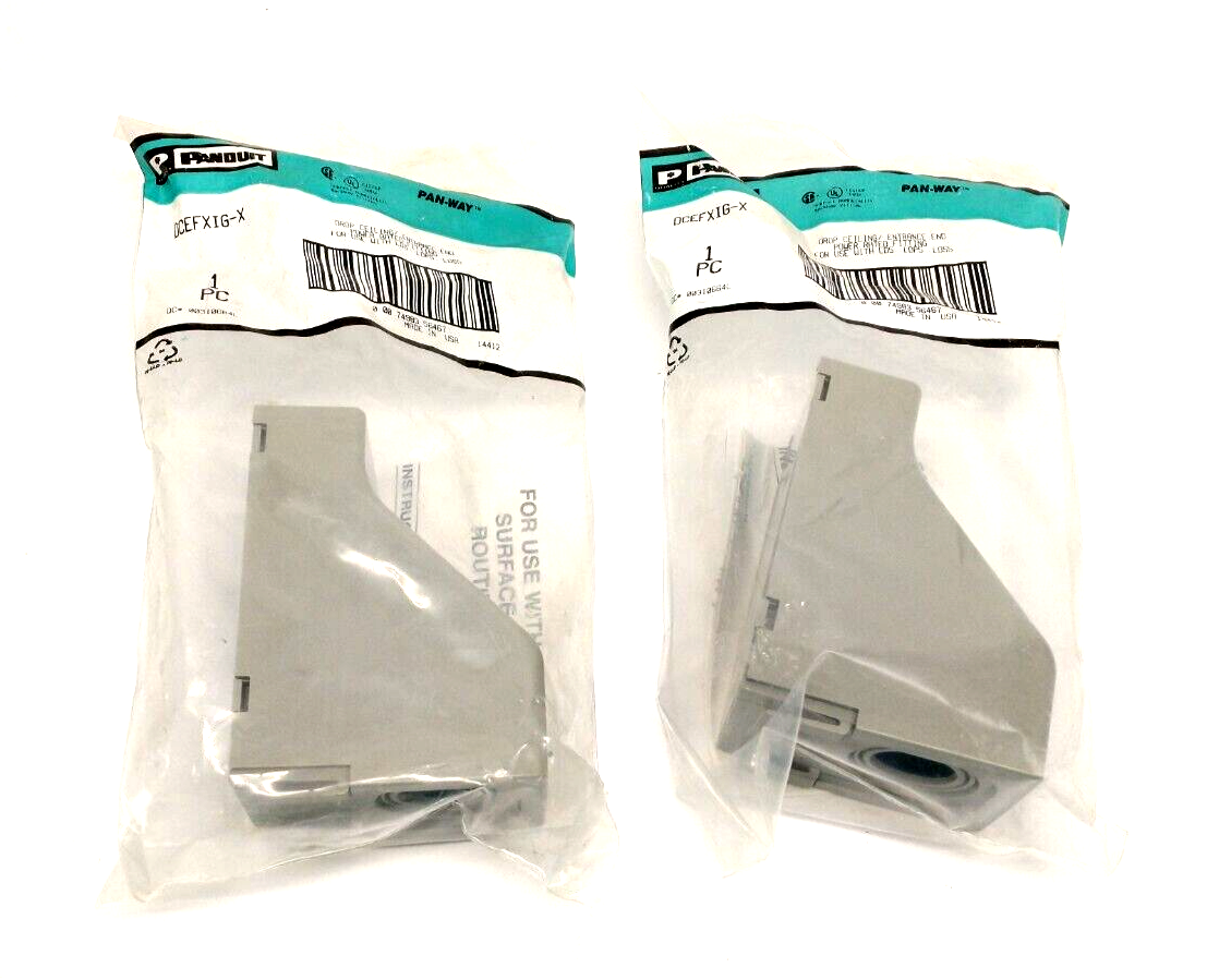 Panduit DCEFXIG-X Drop Ceiling Entrance End Fitting LD5 LDP5 LDS5 LOT OF 2 - Maverick Industrial Sales