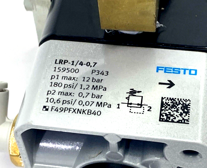 Festo LRP-1/4-0,7 Precision Pressure Regulator w/ Lockout Cap 159500 - Maverick Industrial Sales