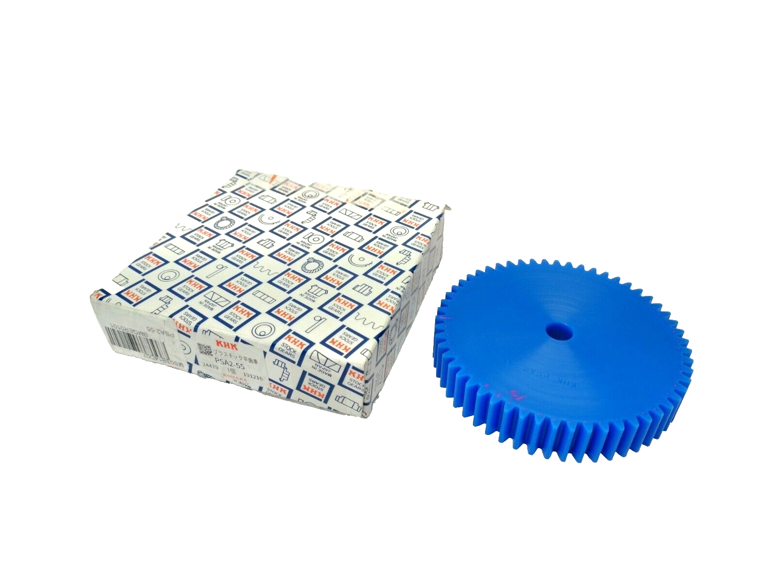 KHK Gears PSA2-55 Hubless Nylon Spur Gear, 55 Tooth 12mm Bore, 20 Deg. Pressure - Maverick Industrial Sales