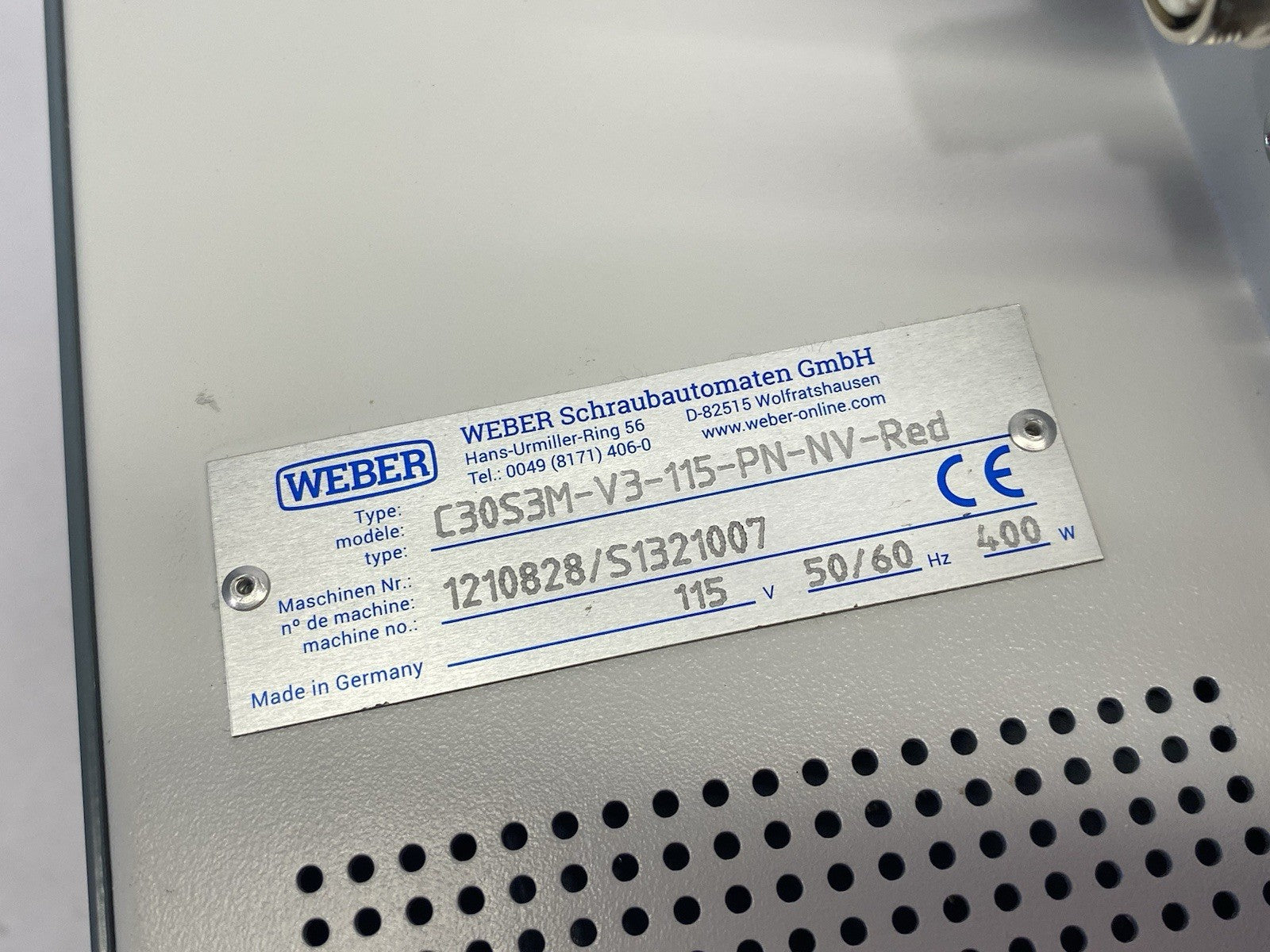 Weber C30S3M-V3-115-PN-NV-Red Process Controller, Screwdriving System - Maverick Industrial Sales