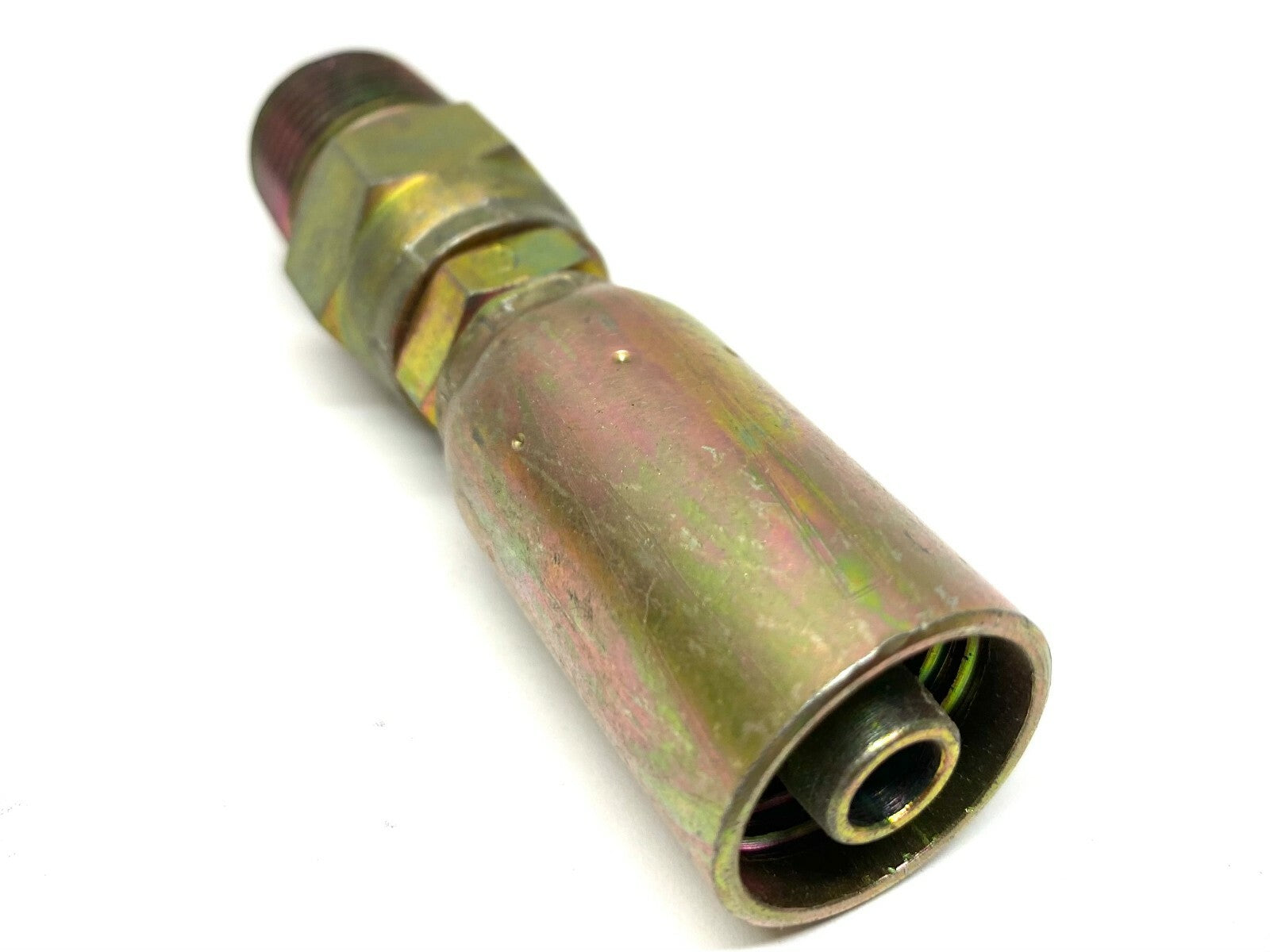 Eaton Weatherhead 06U-J08 Male Pipe Swivel Crimp Fitting Steel 3/8" ID x 1/2" - Maverick Industrial Sales