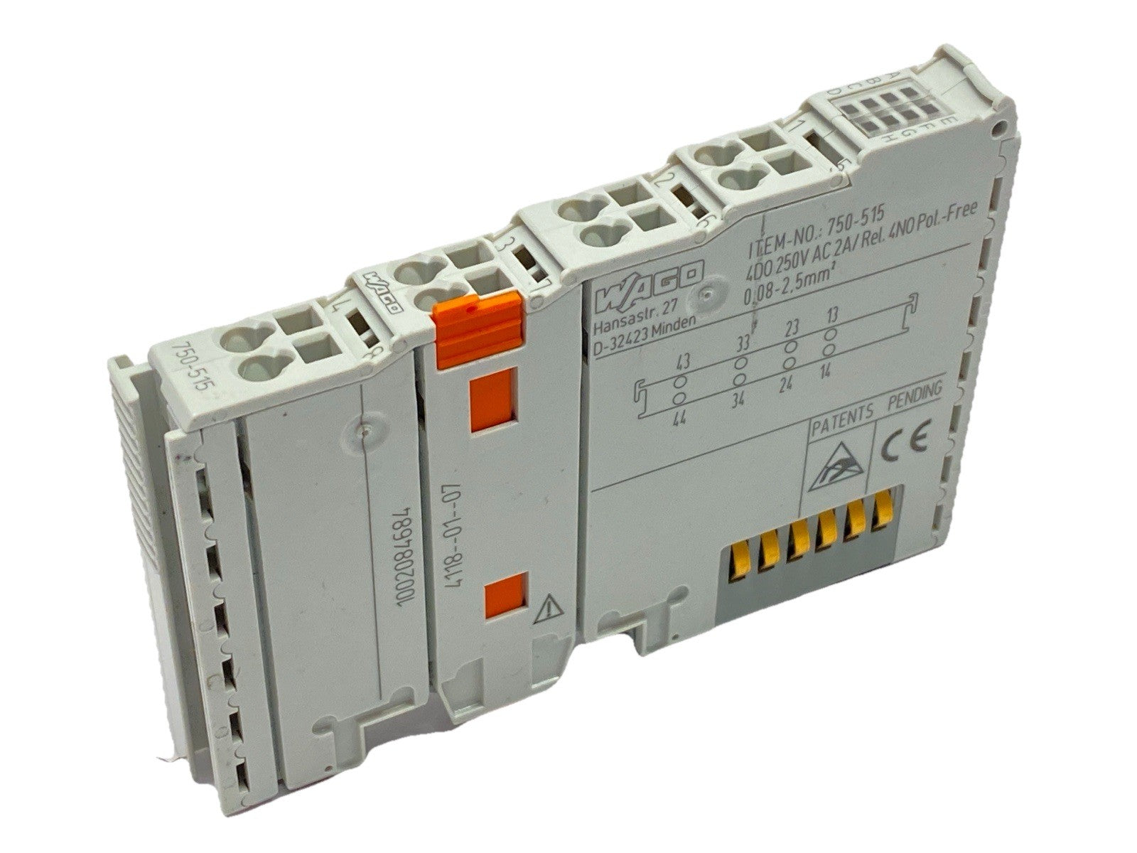 750-515 | Wago 4-Channel Relay Output 2A 250VAC - Used - Maverick Industrial Sales