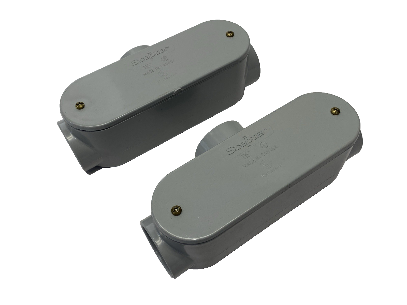 Scepter ST 50S PVC Conduit Body T-Style Removable Cover 1-1/2" LOT OF 2 - Maverick Industrial Sales