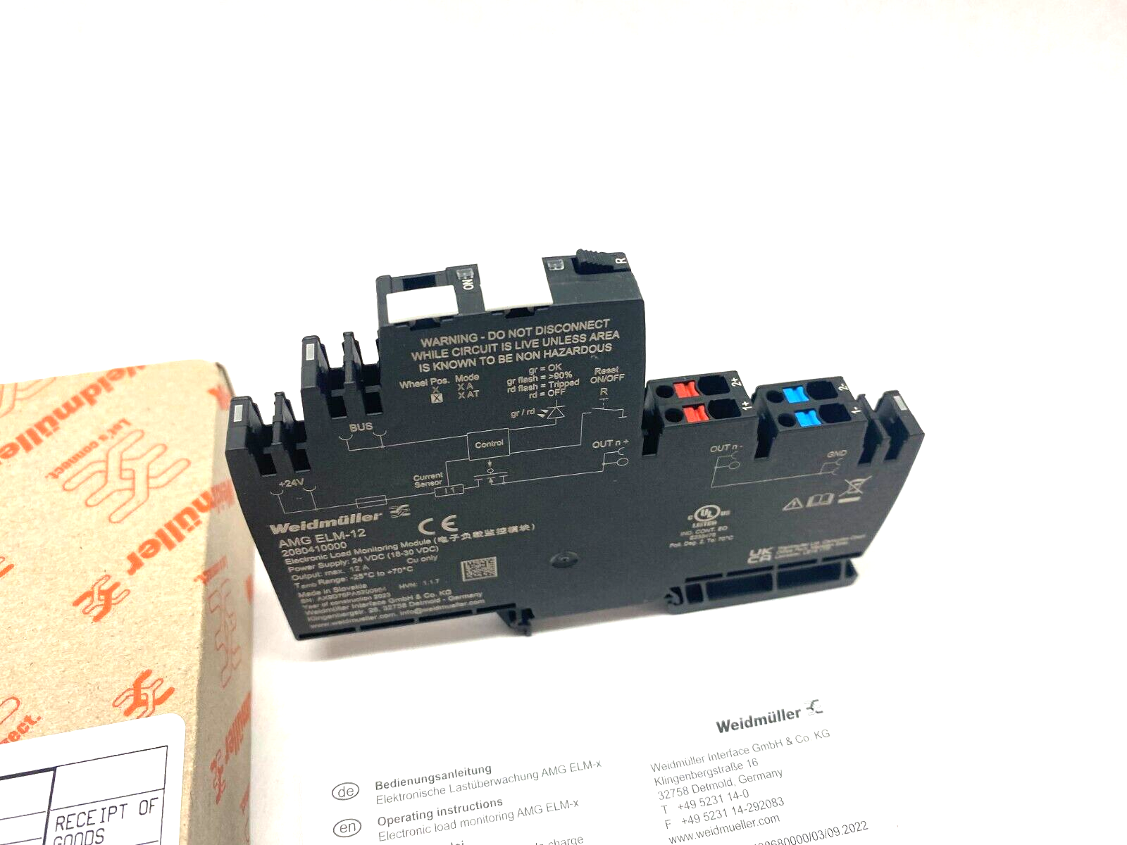 Weidmüller 2080410000 maxGUARD Electronic Load Monitor Power Supply AMG ELM-12 - Maverick Industrial Sales