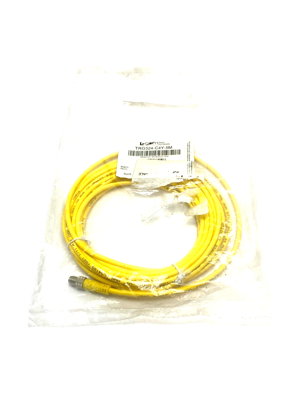 L-Com Woodhead TRG324-C4Y-5M Brad® Nano-Change® M8 Cable 3-Pos M to Pigtail IP68 - Maverick Industrial Sales