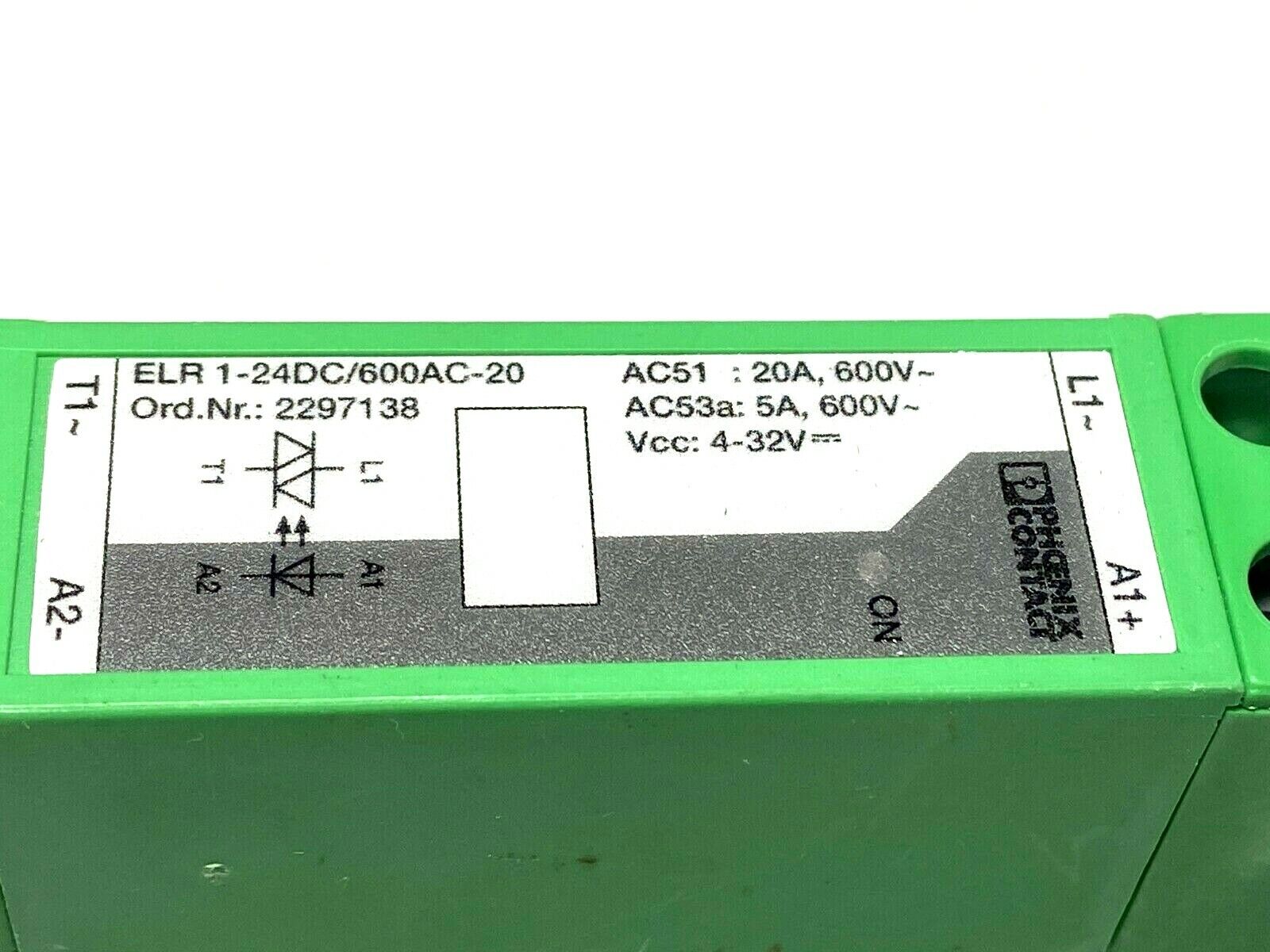 Phoenix Contact ELR-124DC/600AC-20 Solid State Contactor 2297138 24V 20A 1PH - Maverick Industrial Sales