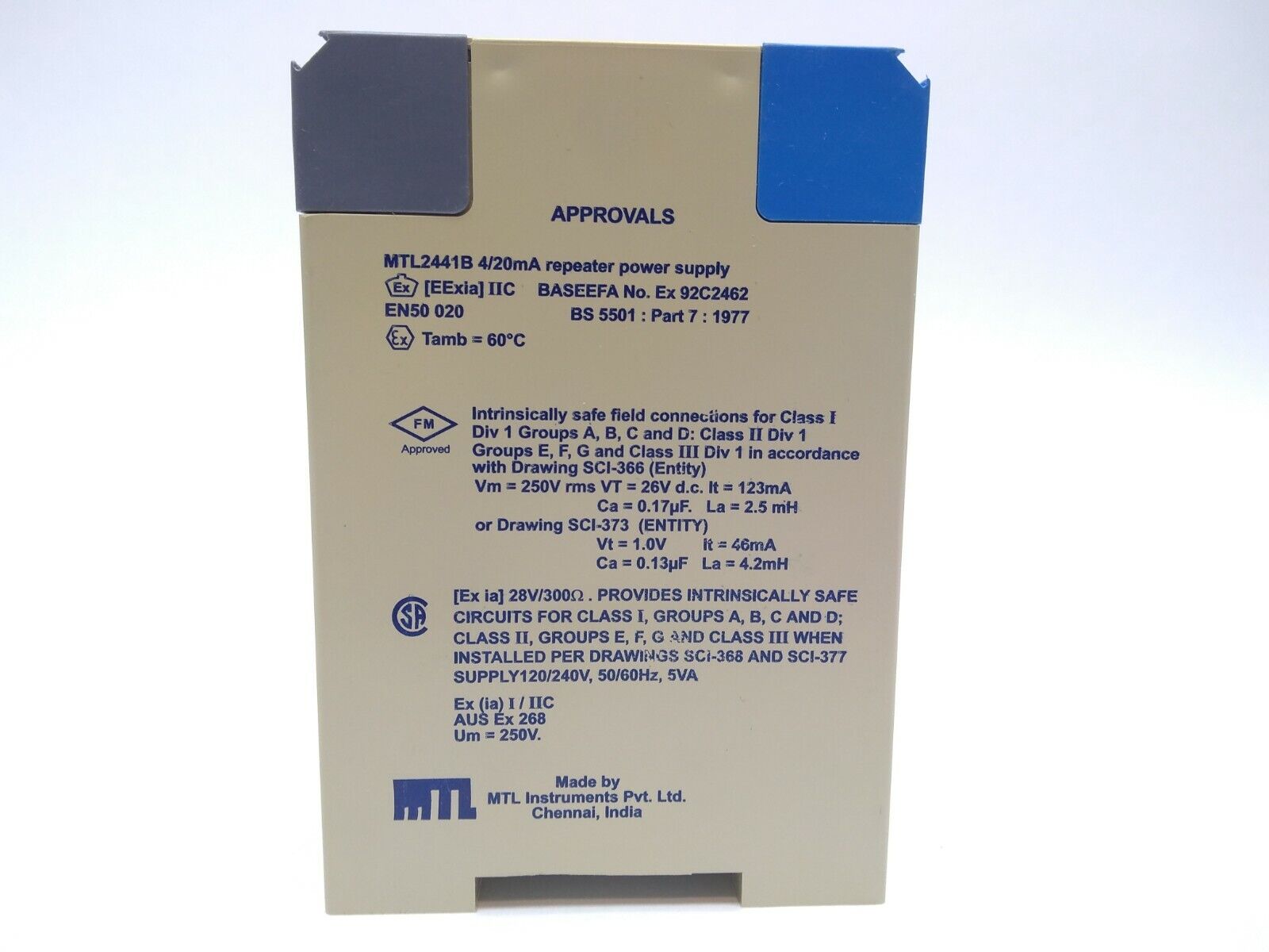 Eaton MTL MTL2441B 4/20mA Repeater Power Supply Solenoid/Alarm Driver ~1-Channel - Maverick Industrial Sales