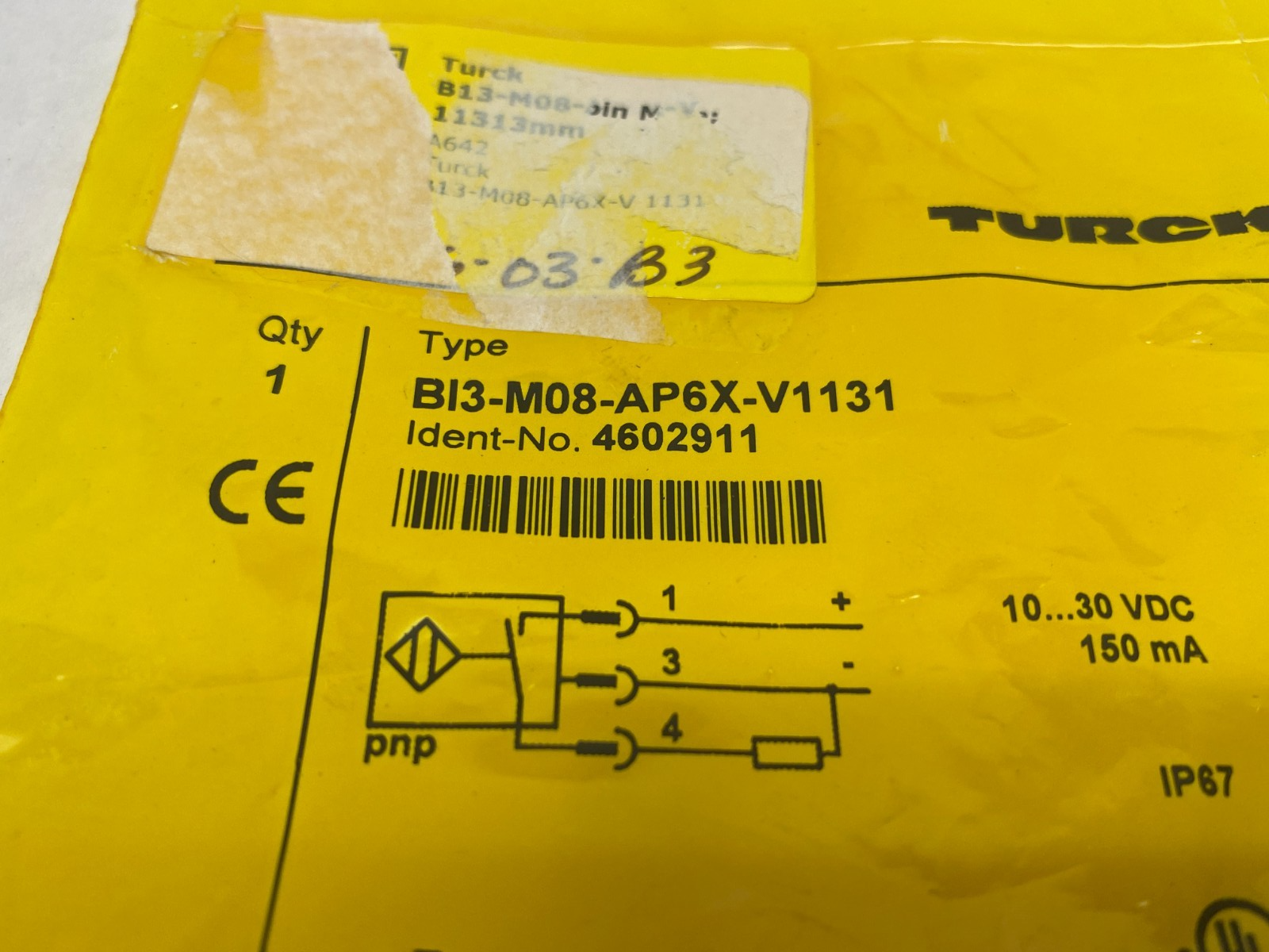 Turck BI3-M08-AP6X-V1131 Inductive Proximity Sensor 4602911 - Maverick Industrial Sales
