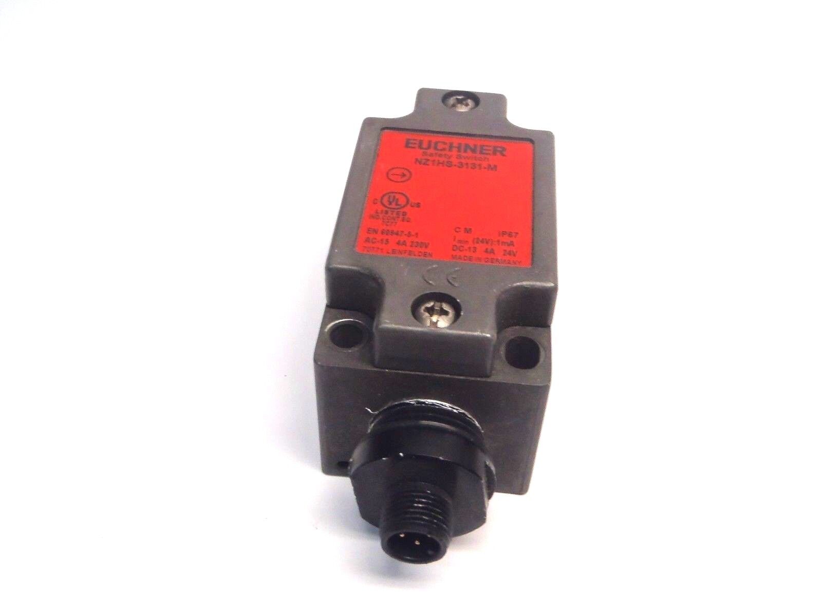 Euchner NZ1HS-3131-M Safety Switch Interlock Guard 24V w/ M12 Male Connect - Maverick Industrial Sales