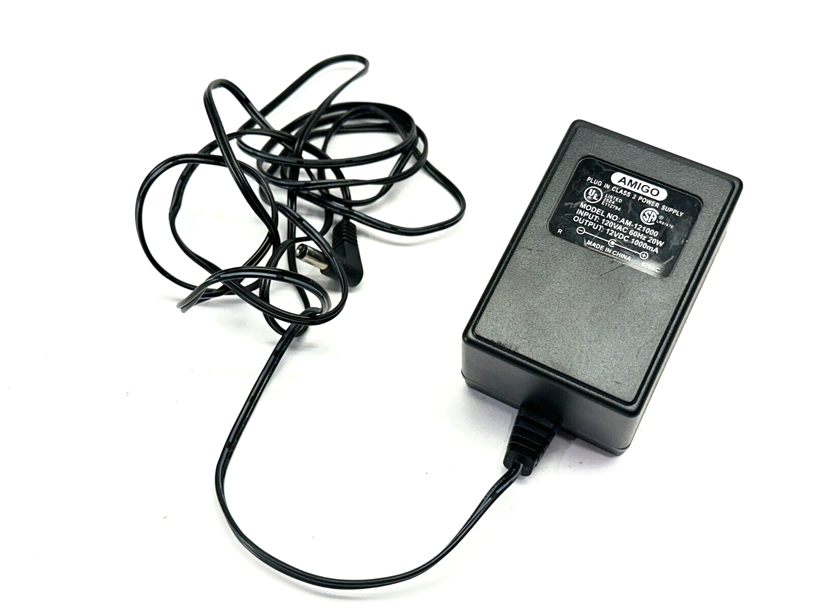 Amigo AM-121000 Plug In Class 2 Power Supply 1000mA 12VDC - Maverick Industrial Sales