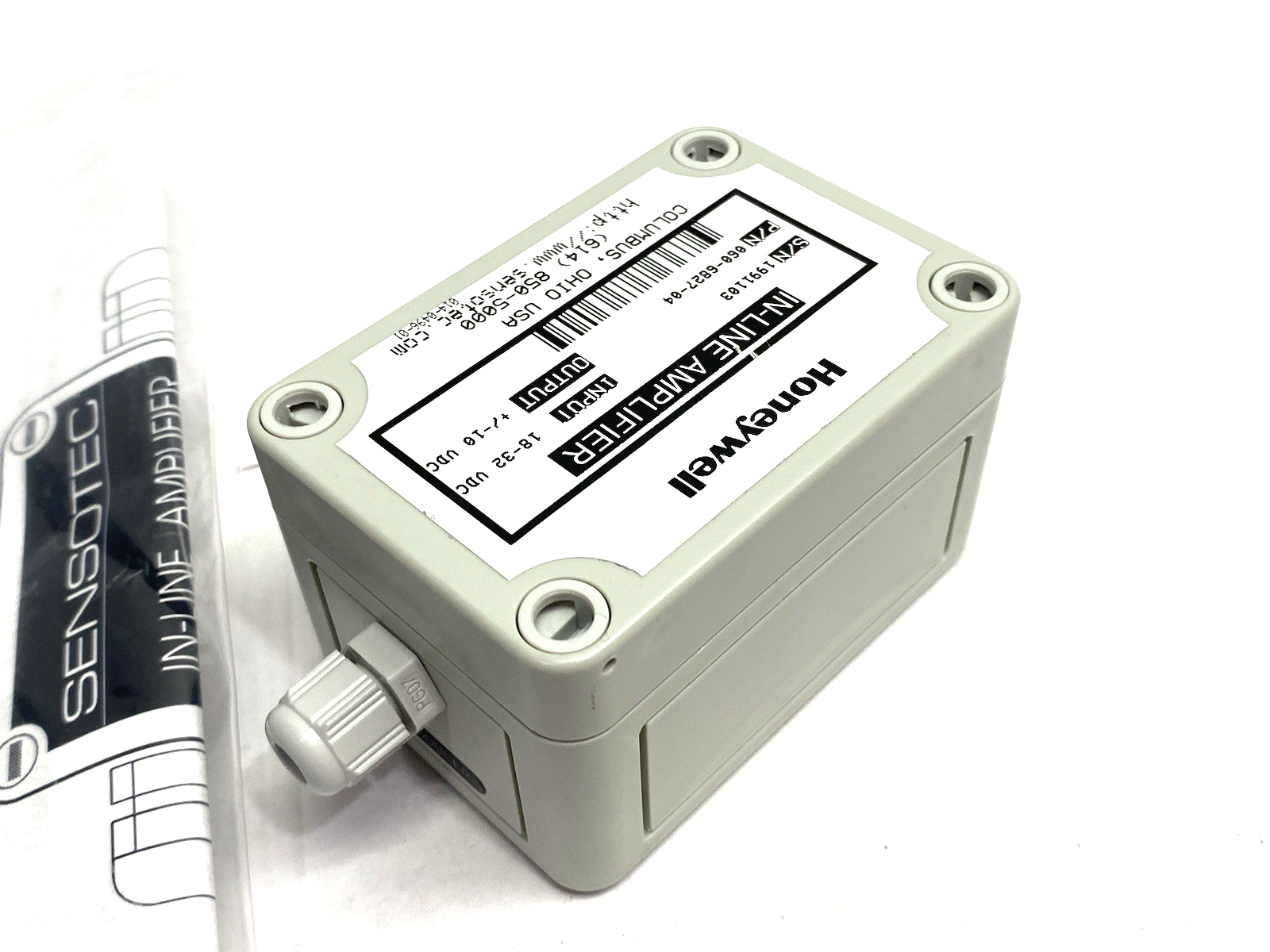 060-6827-04 | Honeywell Sensotec Universal In-Line Transducer Amplifier UV-10 - New – Open box - Maverick Industrial Sales