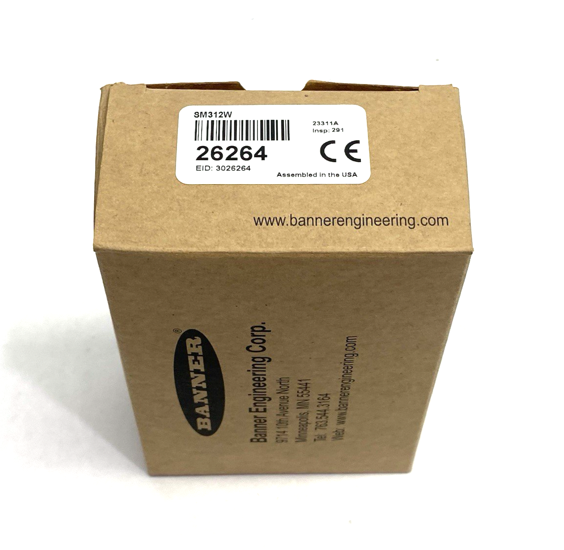 Banner SM312W MINI-BEAM Divergent Diffuse Sensor Range: 130mm 26264 - Maverick Industrial Sales