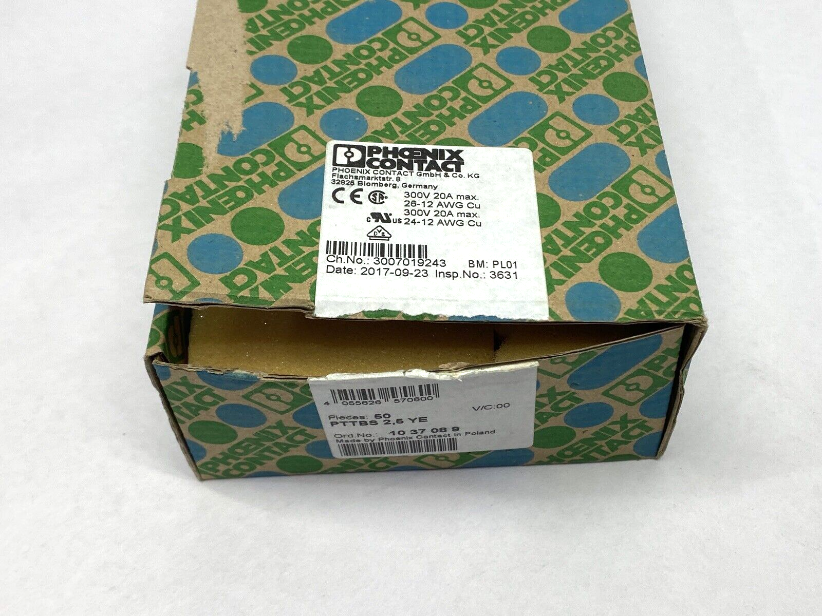 Phoenix Contact PTTBS 2,5 YE Disconnect Terminal Block 1037089 LOT OF 19 - Maverick Industrial Sales