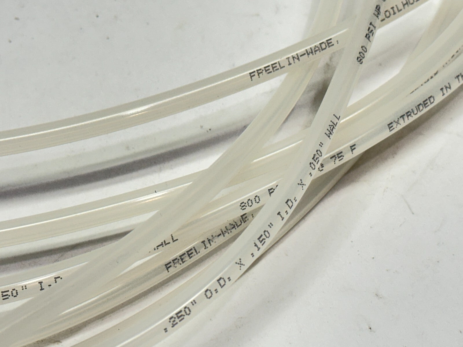 1E-282-10 | FreelinWade Nylon 11 High Pressure Tubing Natural 10 1/4" OD 17ft - New – Open box - Maverick Industrial Sales