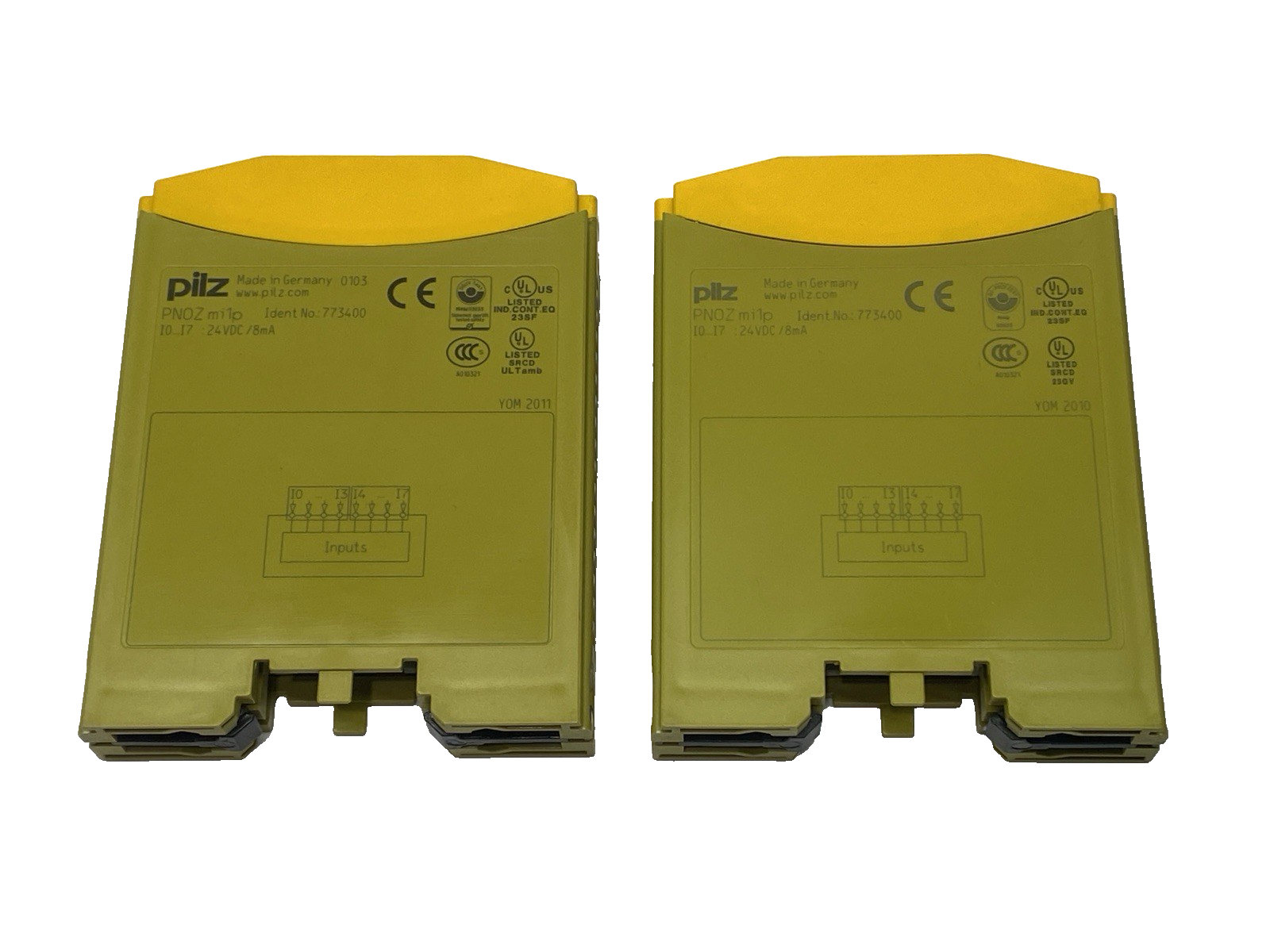 PNOZ mi1p | Pilz Safety Expansion Module 8-Input 773400 LOT OF 2 - For parts or not working - Maverick Industrial Sales