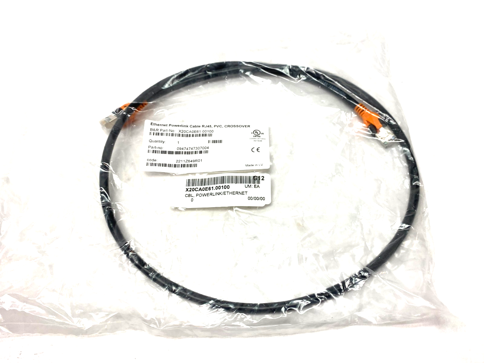 X20CA0E61.00100 | B&R Automation Ethernet POWERLINK Crossover Cable 1m - New - Maverick Industrial Sales