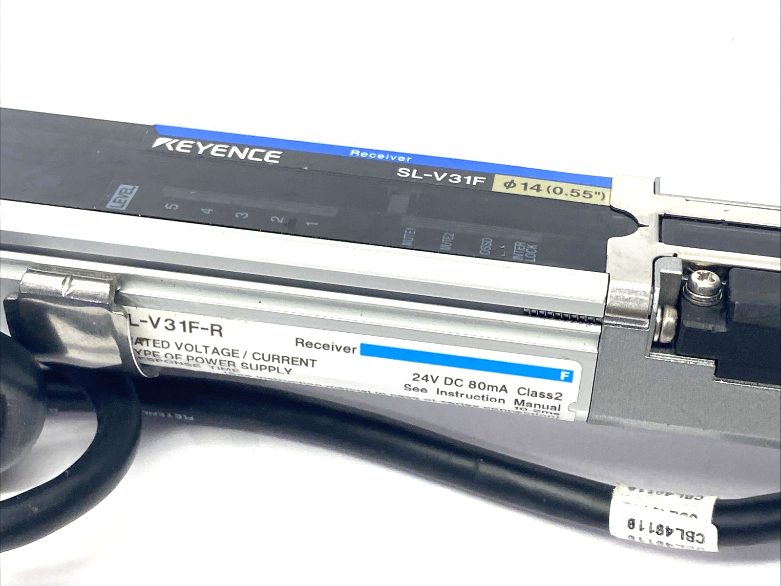 Keyence SL-V31F-R Safety Light Curtain Receiver w/ Mounting Brackets, 31 Axes - Maverick Industrial Sales