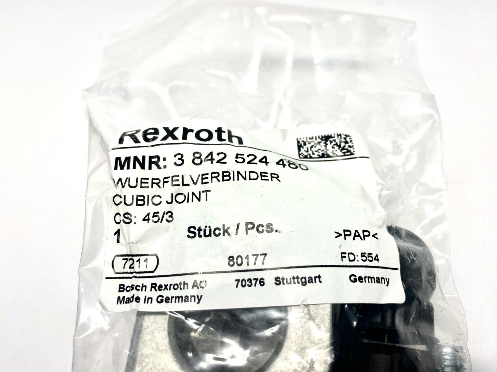 Bosch Rexroth 3842524480 Cubic Joint 45/3 Set - Maverick Industrial Sales