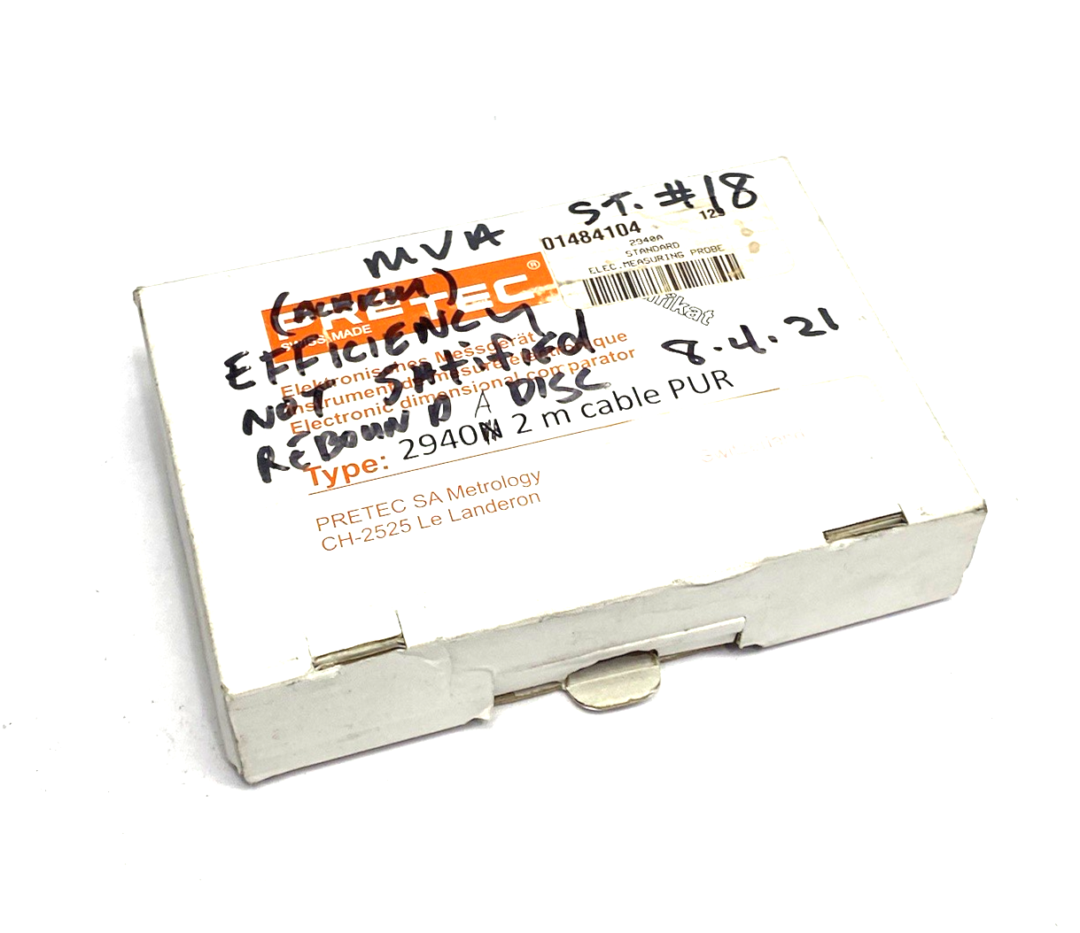 2940A | Pretec Electronic Measuring Probe, 4.2mm Overall Travel, ±2 mm Measuring - New – Open box - Maverick Industrial Sales