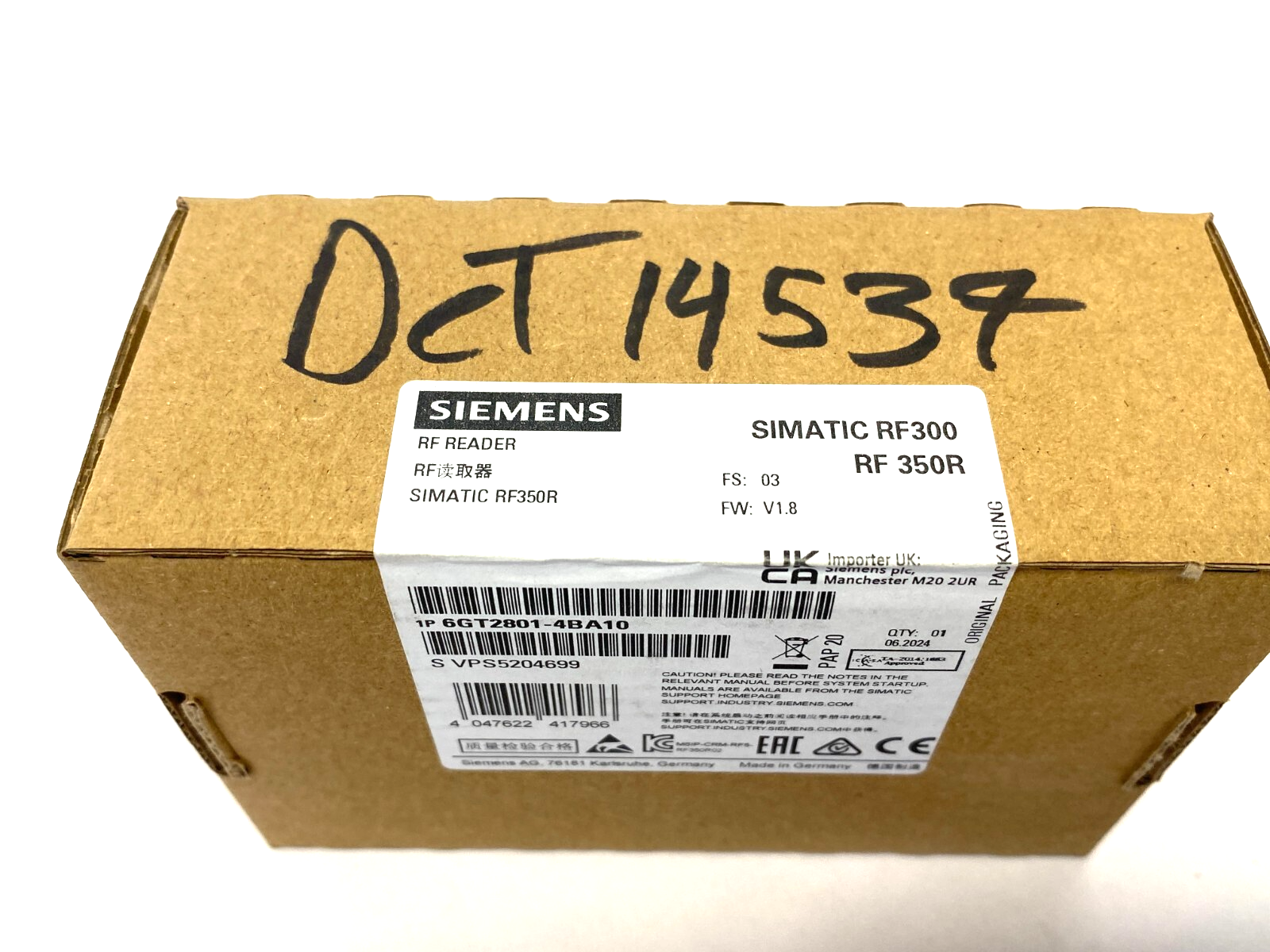 Siemens 6GT2801-4BA10 SIMATIC RF350R Gen 2 Reader RS422 interface - Maverick Industrial Sales
