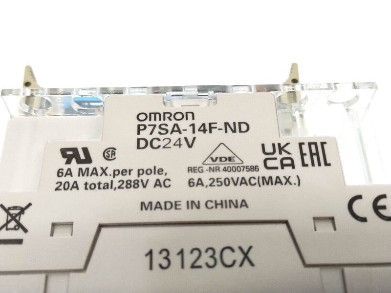 Omron G7SA-5A1B 24VDC Safety Relay 5PST-NO SPST-NC w/ P7SA-14F-ND Socket/Base - Maverick Industrial Sales