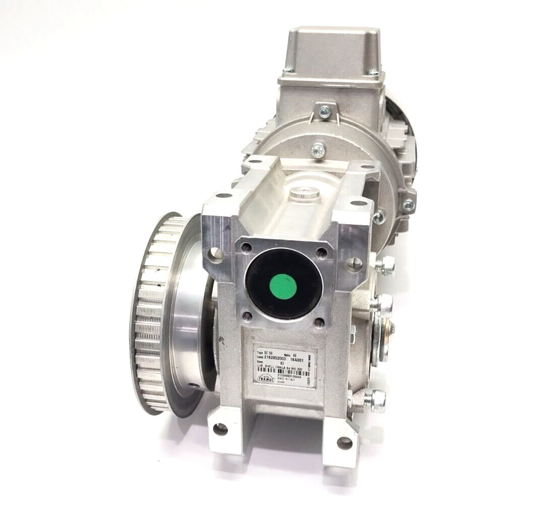 Carpanelli M71b2 S1 Asynchronous 3PH Motor .56kW .75HP Tramec XC 50 40:1 Gearbox - Maverick Industrial Sales