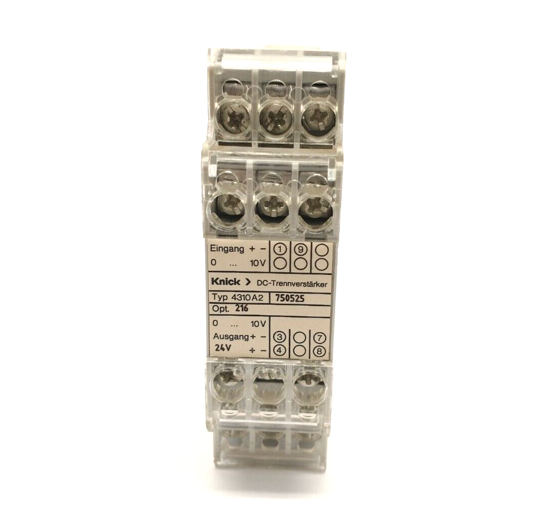 Knick 4310A2 Opt. 216 DC Isolation Amplifier 0-10V - Maverick Industrial Sales
