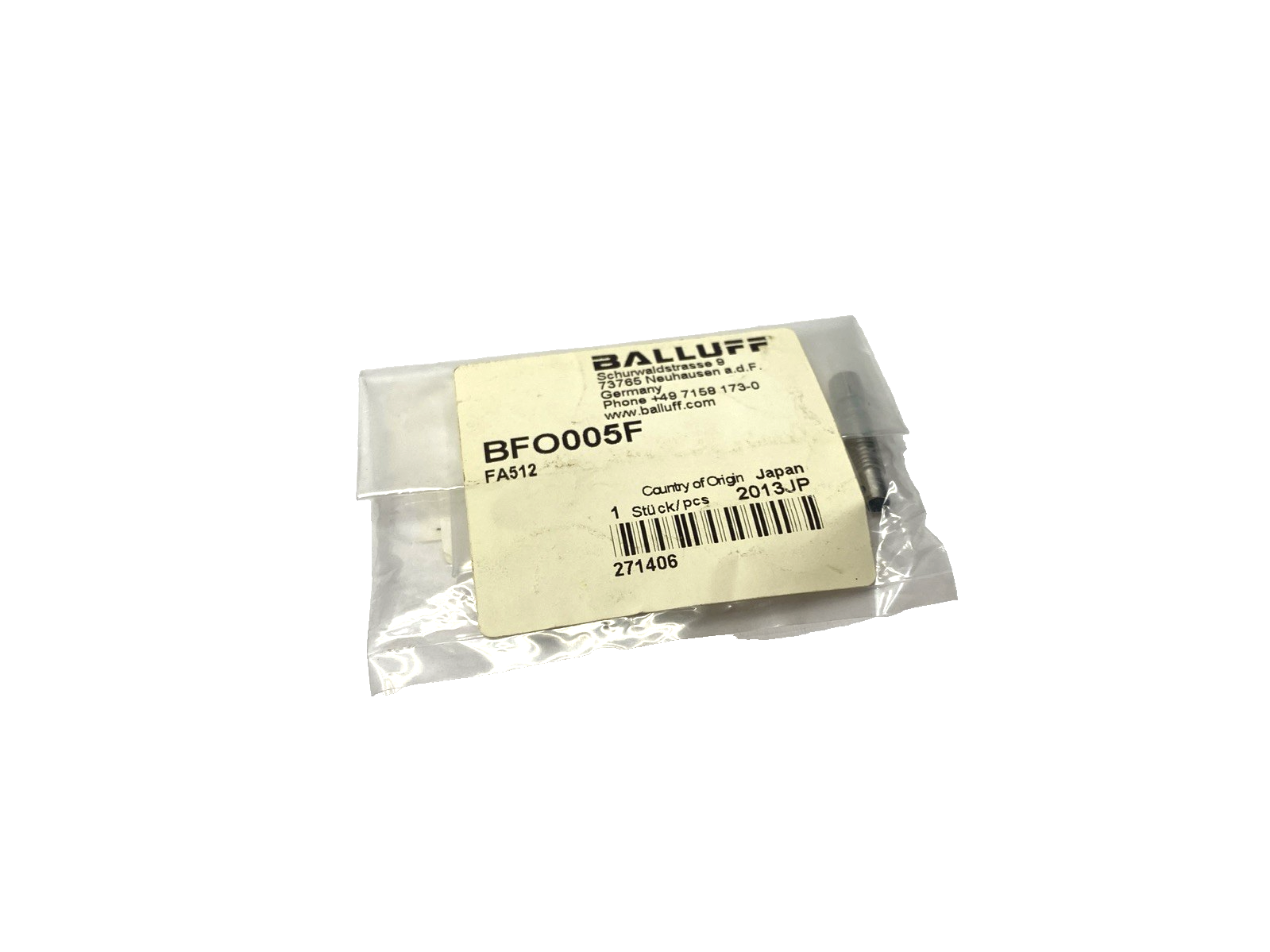 Balluff BFO005F Fiber Accessory/Clamping Sleeve FA512 BFO D22-LA-AC-20 - Maverick Industrial Sales