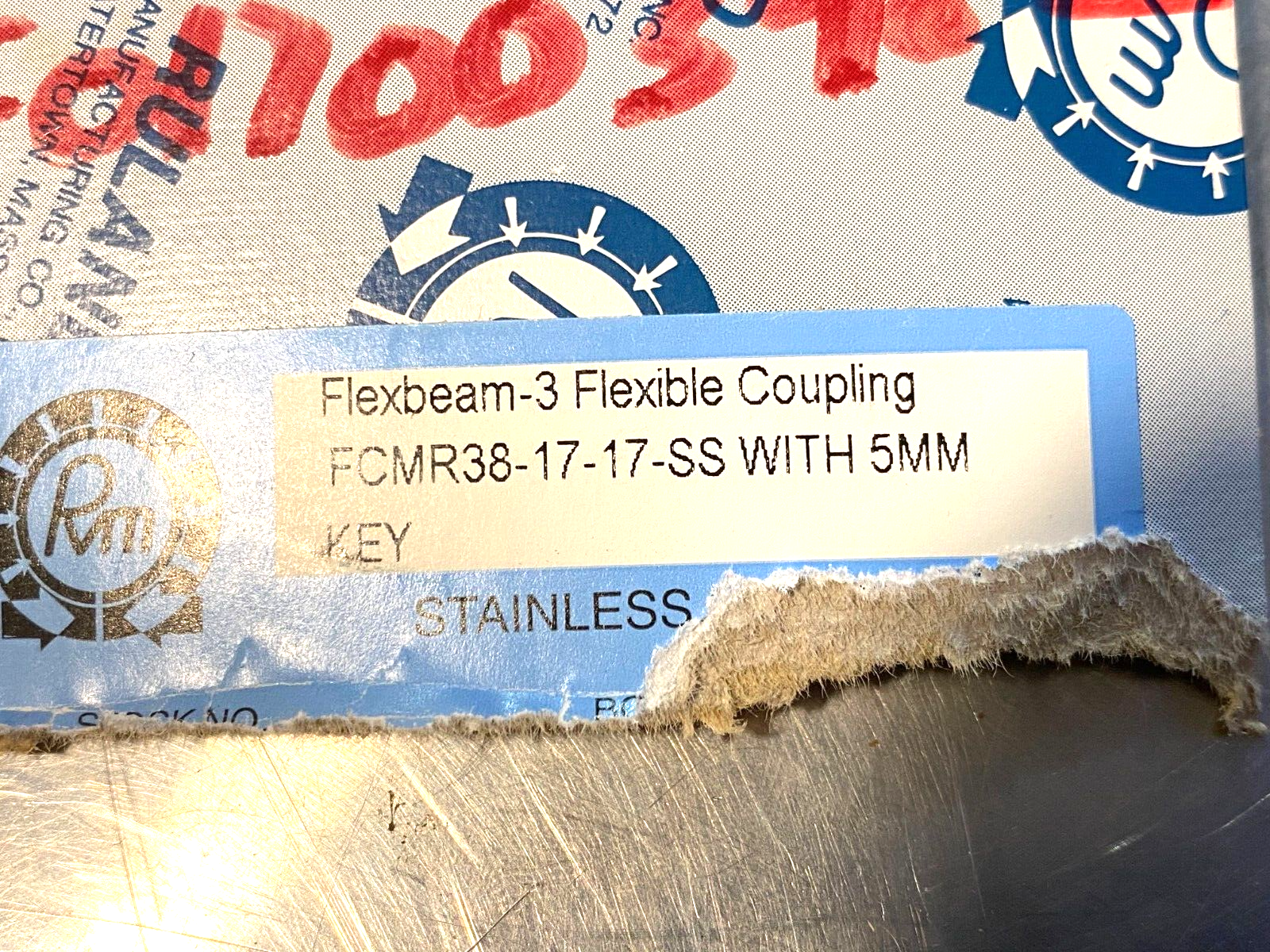 Ruland FCMR38-17-17-SS Flexbeam-3 Flexible Six Beam Coupling 17mm w/ 5mm Key - Maverick Industrial Sales