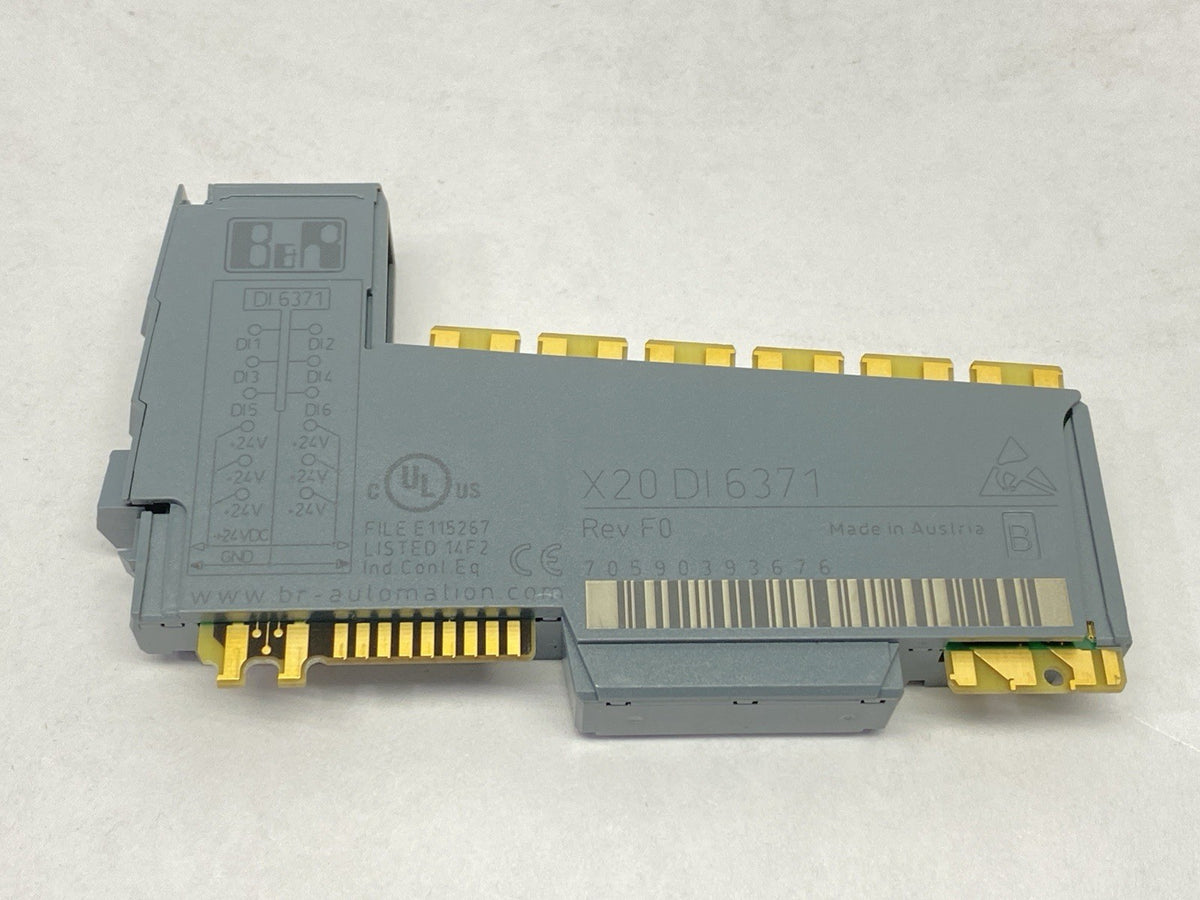 B&R Industrial X20DI6371 Rev F0 6-Digital Input Module 24VDC - Maverick Industrial Sales