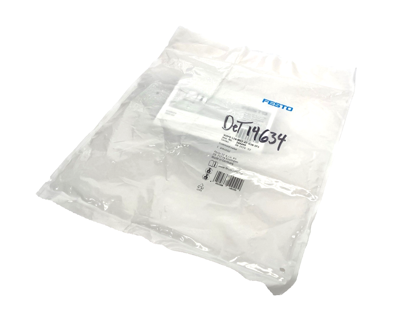 Festo VUVG-L14-M52-AT-G18-1P3 Solenoid Valve 566499 - Maverick Industrial Sales