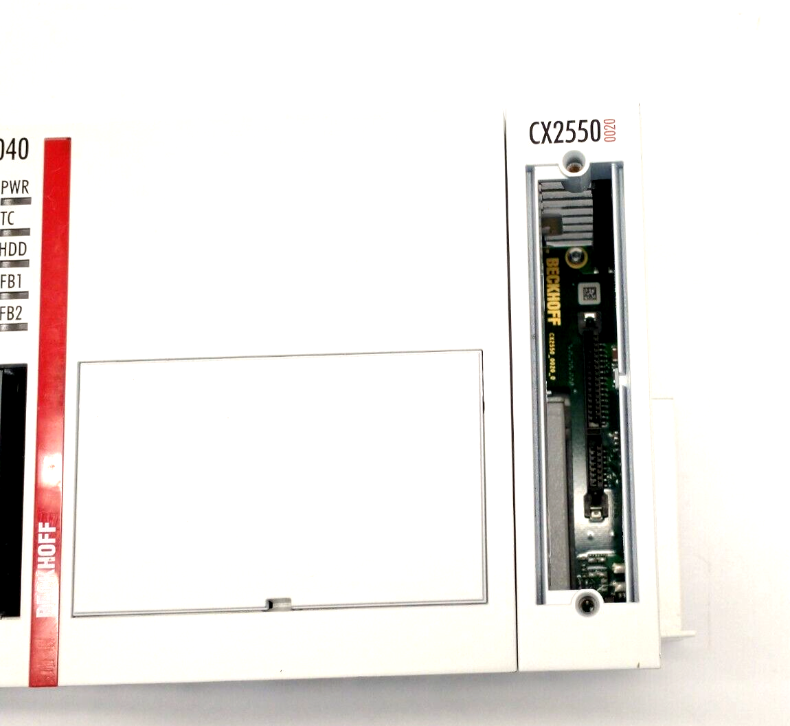 Beckhoff CX2040-0155 Basic CPU Module & CX2550-0020 2-1/2" HDD/SSD Module - Maverick Industrial Sales
