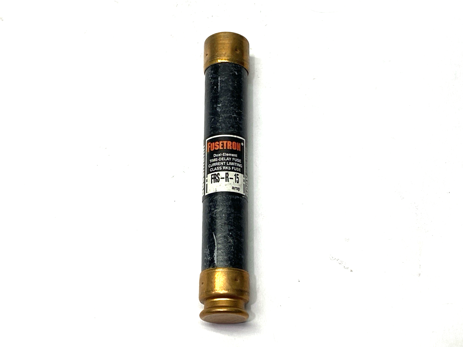 Fusetron FRS-R-15 Time-Delay Current Limiting Fuse Class RK5 600V 15A SHELFWARE - Maverick Industrial Sales