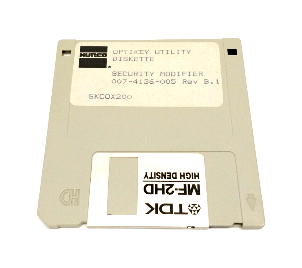 Hurco 007-4136-005 Rev B.1 Optikey Utility Diskette Security Modifier, SKCOX200 - Maverick Industrial Sales