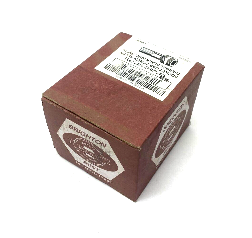 Brighton 011163 Thermal Black Alloy Socket Cap Screw 1/4"-20x2-1/4" BOX OF 100 - Maverick Industrial Sales